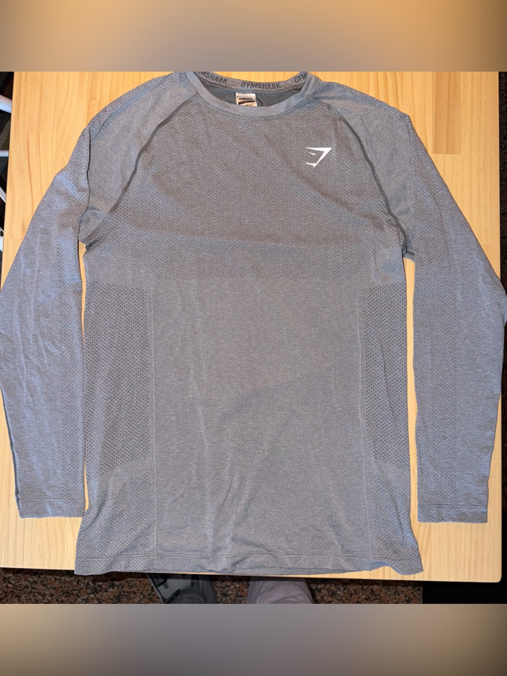 Gymshark Seamless Stretch Crew Neck Long Sleeve Pullover Sweatshirt Gray